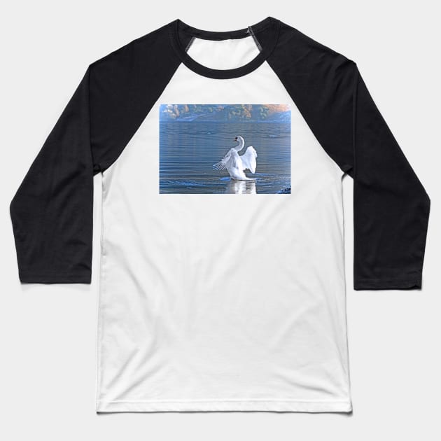 Swan Lake (Ullswater) Baseball T-Shirt by Furtographic